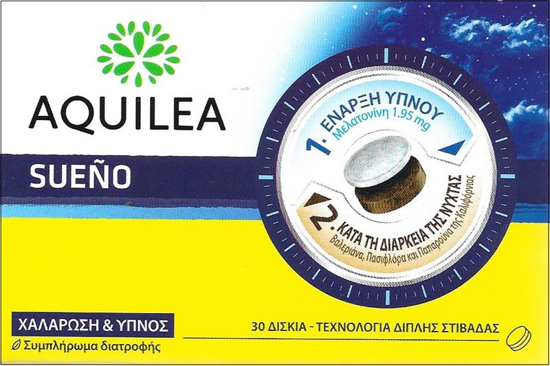 Galenica Aquilea Sueno 30 tabs - Melatonin with herbs for insomnia -  Vita4you