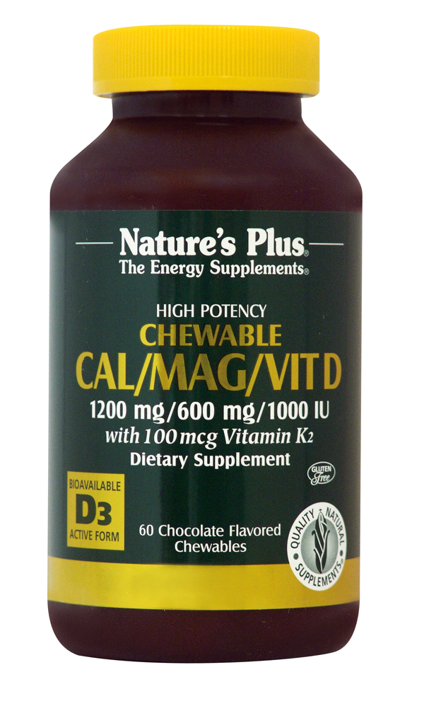 NATURES PLUS Cal/Mag/Vit D3/Vit K2 60tabs 